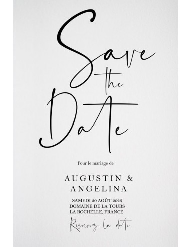 Save the date Mariage Calligraphie -...