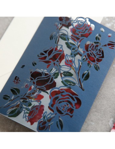 Faire-part mariage Roses en découpe...