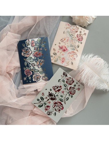 Faire-part mariage Roses en découpe...