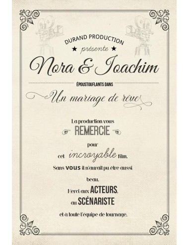 Remerciements Cinéma - Collection Nora Remerciements Cinéma - Collection Nora