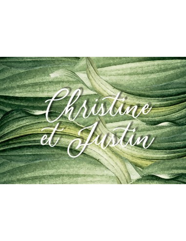 Timbre mariage végétal - Christine