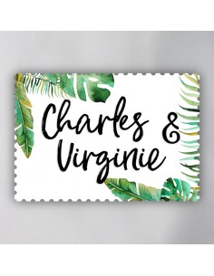 Timbre mariage tropical -...