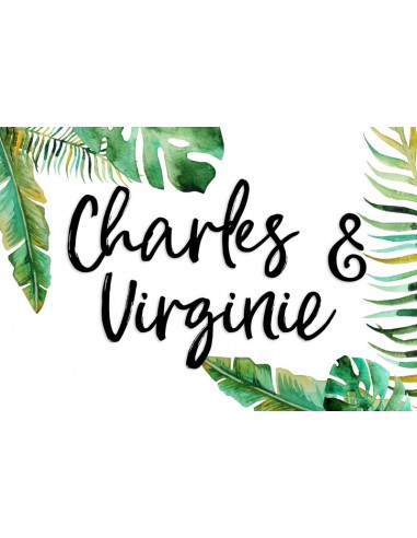 Timbre mariage tropical - Virginie