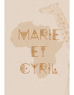 Timbre mariage Afrique - Marie 2