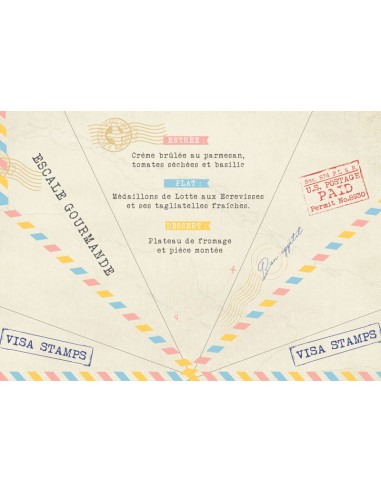 Menu Mariage billet d'avion -...