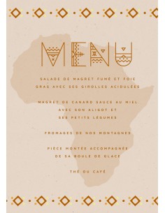 Menu Mariage Afrique -... 2