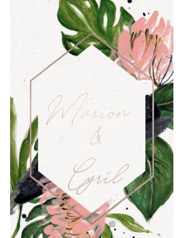 Étiquette mariage jungle - Marion