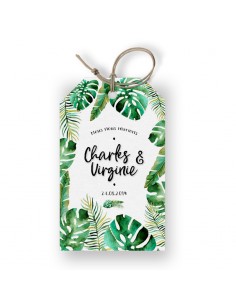 Étiquette mariage tropical...