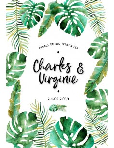 Étiquette mariage tropical... 2