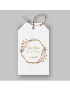 Étiquette mariage fleurs...