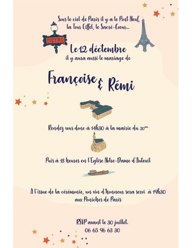 Faire-part numérique Paris - Françoise