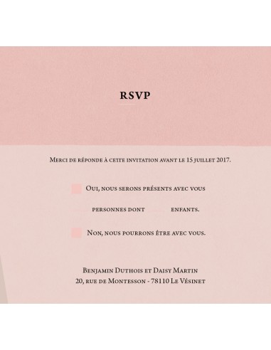 Carton RSVP nude - Daisy