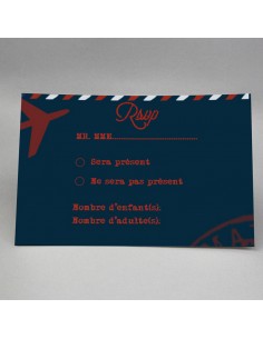 Carton RSVP voyage vintage...