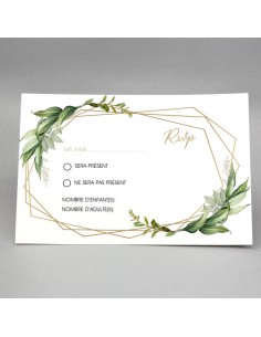 Carton RSVP végétal -...