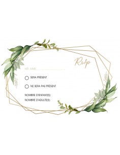 Carton RSVP végétal -... 2