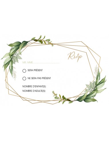 Carton RSVP végétal - Christine