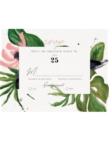 Carton RSVP jungle - Marion
