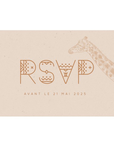 Carton RSVP Afrique - Marie