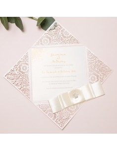 Faire-part Mariage dentelle... 2