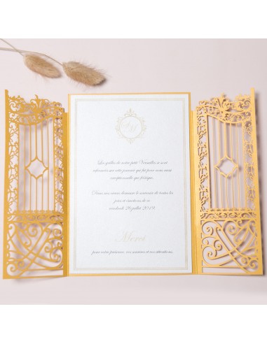 Faire-part mariage dentelle Portail...