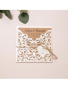 Faire-part Mariage Dentelle...