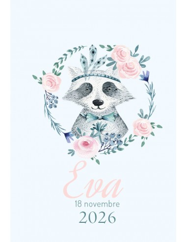 Etiquette naissance Raton Laveur- Eva