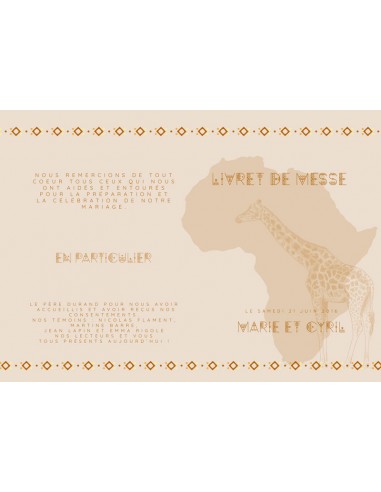 Couverture de livret de messe Afrique... Couverture de livret de messe Afrique...