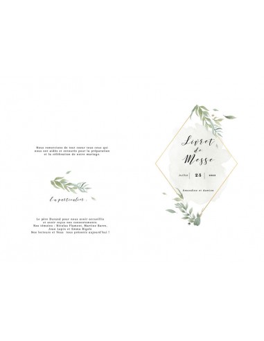 Couverture de livret de messe...