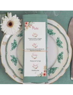 Menu Mariage fleurs des...