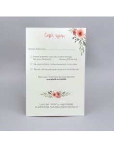 Carton RSVP fleurs des...