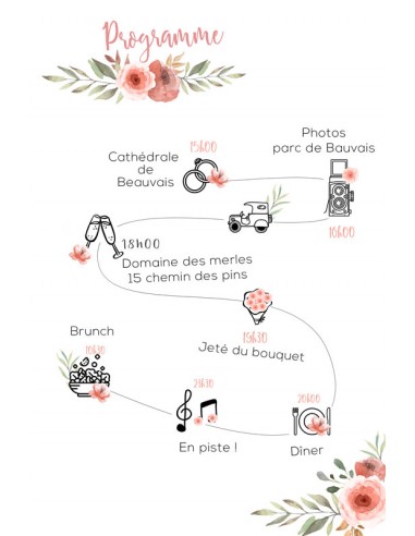 Carton Programme fleurs des champs -... Carton Programme fleurs des champs -...