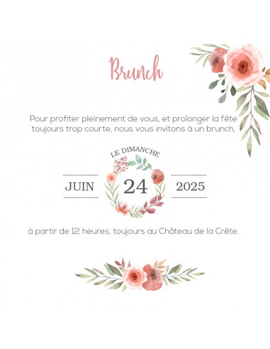 Carton brunch fleurs des champs -...