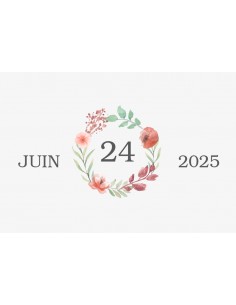 Timbre mariage fleurs des... 2