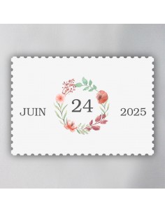 Timbre mariage fleurs des...