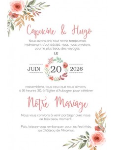 Faire-part numérique fleurs...