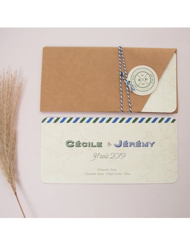 Faire-part Mariage - Pochette billet...