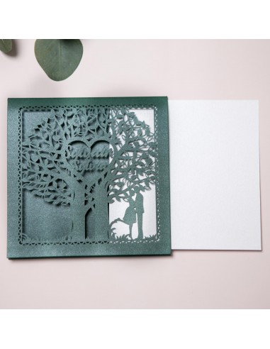 Faire-part mariage couple romantique...