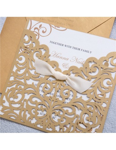Faire-part Mariage Dentelle chic à... Faire-part Mariage Dentelle chic à...