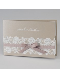 Faire-part Mariage beige...