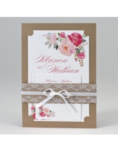Faire-part mariage Fleurs...