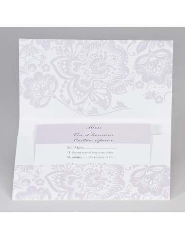 Faire-part mariage Arabesques Mauves Faire-part mariage Arabesques Mauves