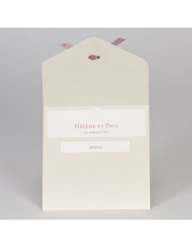 Faire-part mariage Pochette tissu...