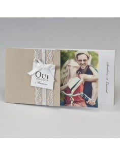 Faire-part Mariage Kraft et...