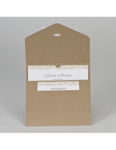 Faire-part mariage pochette Kraft... Faire-part mariage pochette Kraft...