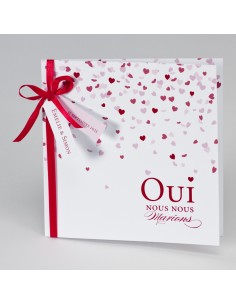 Faire-part mariage Cœurs...