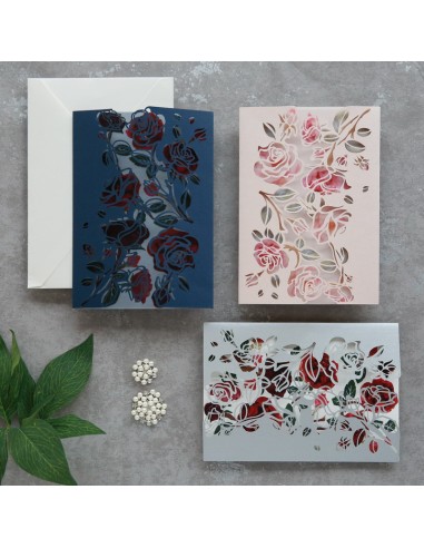 Faire-part mariage Roses en découpe...
