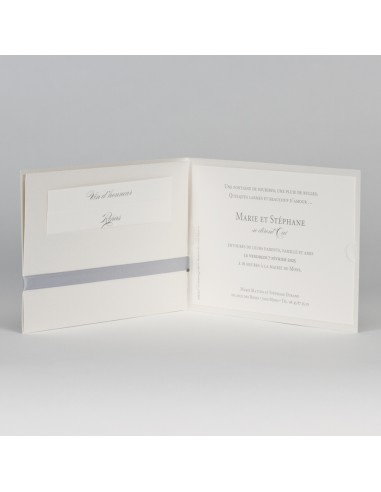 Faire-part mariage pochette blanc... Faire-part mariage pochette blanc...