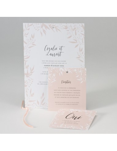 Faire-part mariage Thème Feuillage...