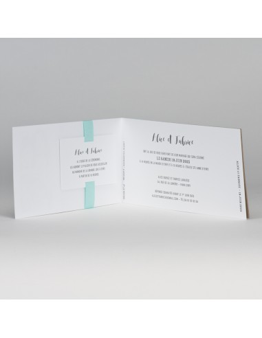 Faire-part mariage photo famille