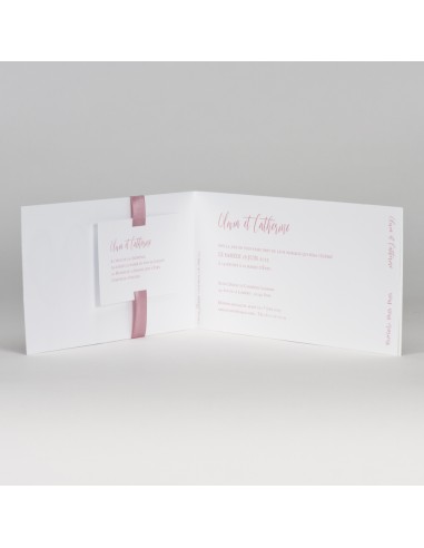 Faire-part mariage moderne photo et...